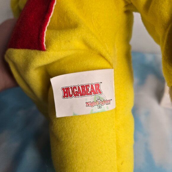 Vintage Kidpower Hugabear Nightlighter Plush Stuffed Animal Yellow With Light - Picture 6 of 10